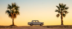 Car and desert